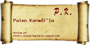 Palen Karméla névjegykártya